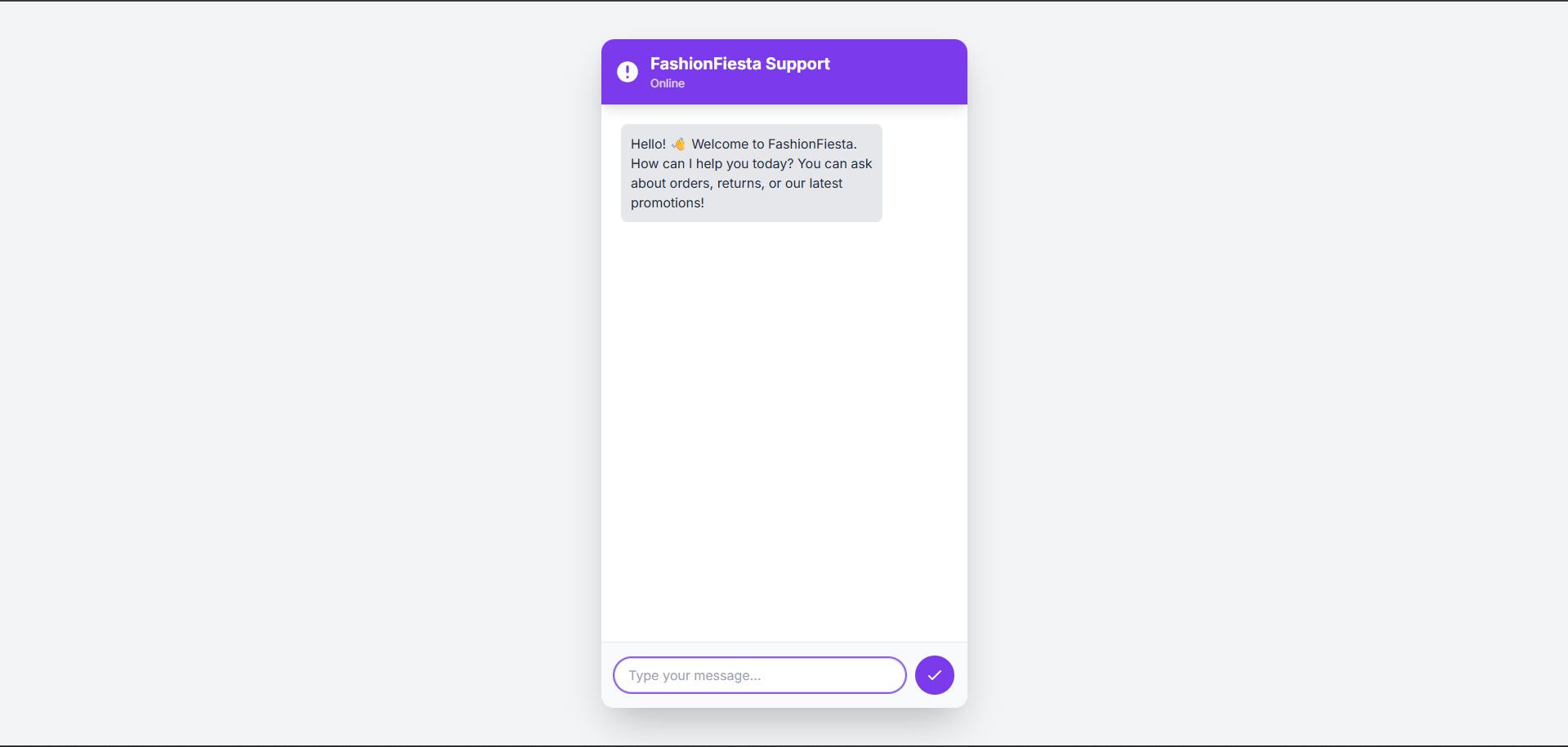 AI Customer Support Bot Screenshot